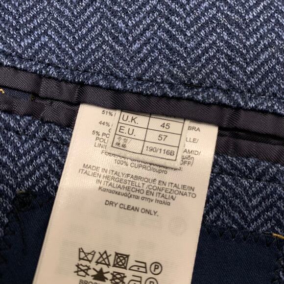 Brooks Brothers 1818 Regent Dondi Jersey Herringbone Soft Linen blend blazer 45R - Picture 11 of 11